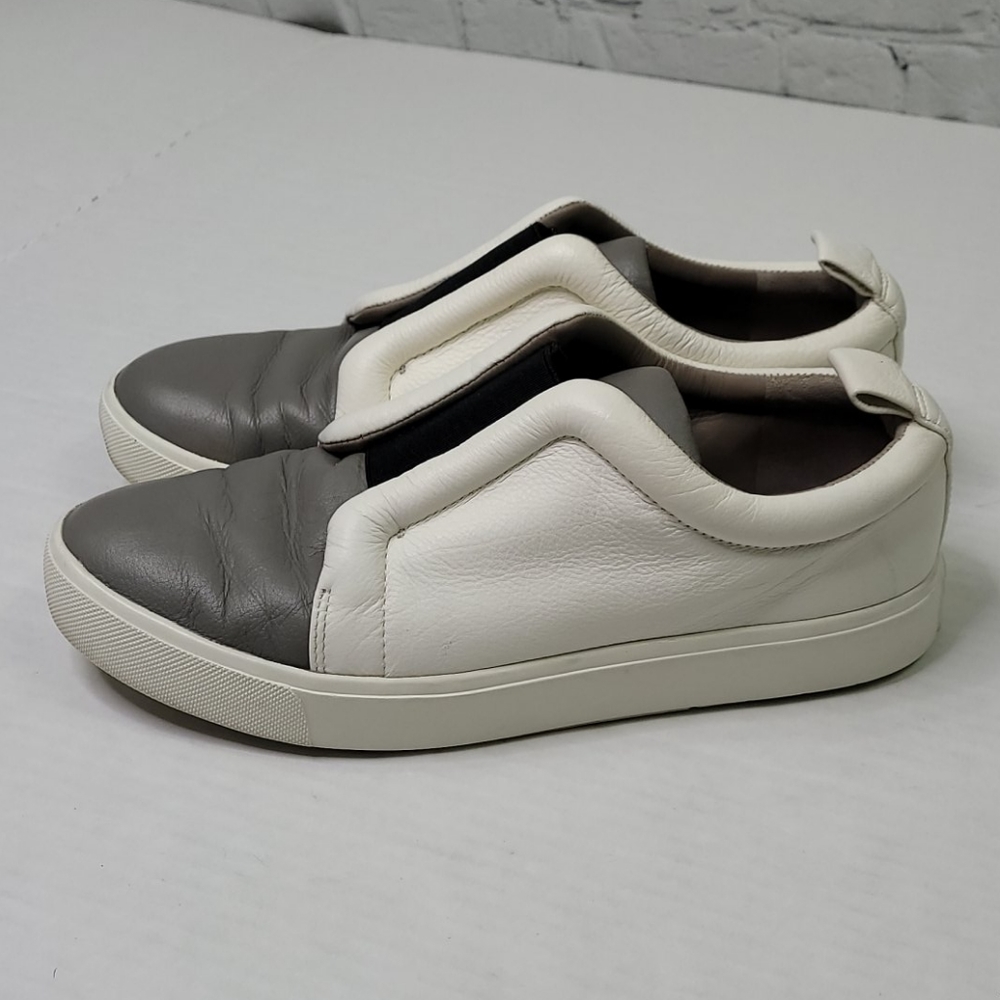 Vince caden leather slip on sneakers
